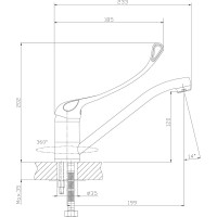 Смеситель для кухни/раковины с локтевой рукояткой Rossinka Y35-25