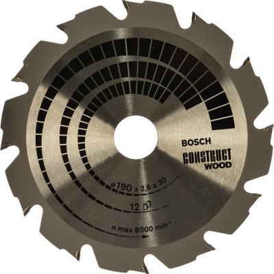 Диск пильный по строительной древесине 190х30 мм Bosch 2.608.640.633
