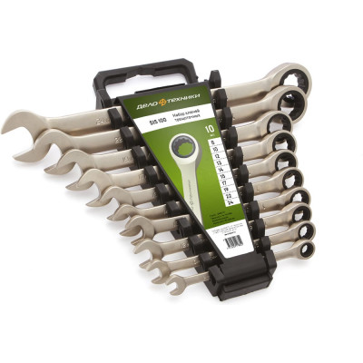 Набор ключей Дело Техники комбинированных трещоточных 10 шт., холдер 515100