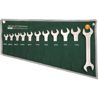 Набор ключей Дело Техники рожковых 11 штук, планшет тетрон. 510610