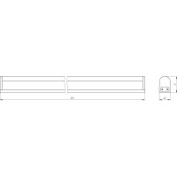 Линейный светодиодный светильник ЭРА LLED-01-12W-4000-W 12Вт 4000K L874мм с выключателем Б0017426