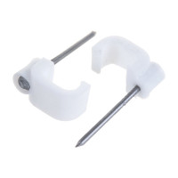 Скоба для кабеля, плоская Б 8мм, 50шт - пакет Tech-Krep 103658