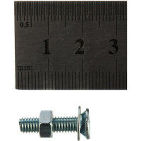 Винт с потайной головкой DIN965 оцинкованный M5x20 мм, в комплекте с гайкой и шайбой, 12 шт в пакете Zitar 114062