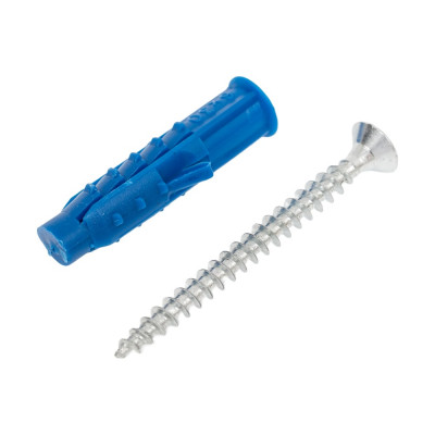 Саморез ШУц с потайной головкой 3,5x40 мм + дюбель 6x30 мм, 30 шт в пакете Zitar 112563