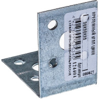 Уголок крепежный оцинкованный 50x50x35x2,0 мм, накл. Zitar 124404