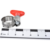 Хомут обжимной из нержавеющей стали с бабочкой, 10-16 мм, 1 шт на ярлыке Zitar 112843