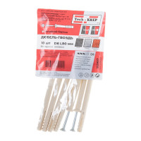 Дюбель-гвоздь Tech-Krep 6х80 потайная манжета, нейлон 10 шт - пакет 102937