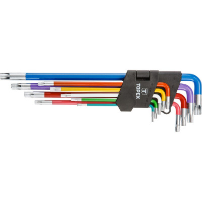 Шестигранные ключи Torx, T10-T50 мм, набор 9 шт. TOPEX 35D969
