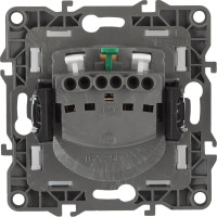 Розетка ЭРА 12-2102-03 2P+E Schuko со шторками, 16АХ-250В, алюминий Б0014689
