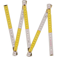 Метр, складной деревянный 1 м, бело-желтый NEO Tools 74-010