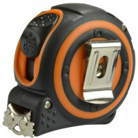Стальная рулетка NEO Tools двухсторонний зацеп, нейлон, двуст. шкала 8 м x 25 мм магнит 67-188