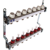 Коллектор из нержавеющей стали с расходомерами 7 вых. STOUT SMS 0917 000007