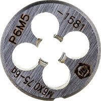 Плашка ООО "ТМТ ГРУПП" М6х0.75 Р6М5 6g 141218
