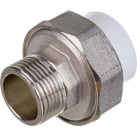 Комбинированная разъемная муфта (американка) PRO AQUA PP-R НР белая d-25 мм 3/4" PA21014b