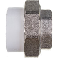 Комбинированная разъемная муфта (американка) PRO AQUA PP-R ВР белая d-40 мм 1 1/4" PA20020b