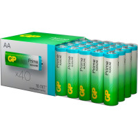 Алкалиновые пальчиковые батарейки GP АА Prime Alkaline, набор 40 шт. 19729