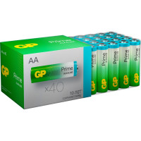 Алкалиновые пальчиковые батарейки GP АА Prime Alkaline, набор 40 шт. 19729