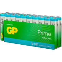 Алкалиновые мизинчиковые батарейки GP АAА Prime Alkaline, набор 20 шт. 19727