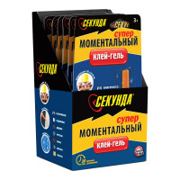 Моментальный клей-ГЕЛЬ Секунда 3 г, в индивидуальном блистере  403-111