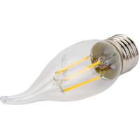 Светодиодная лампа IN HOME LED-СВЕЧА НА ВЕТРУ-deco 5Вт 230В Е27 3000К 450Лм прозрачная 4690612007649