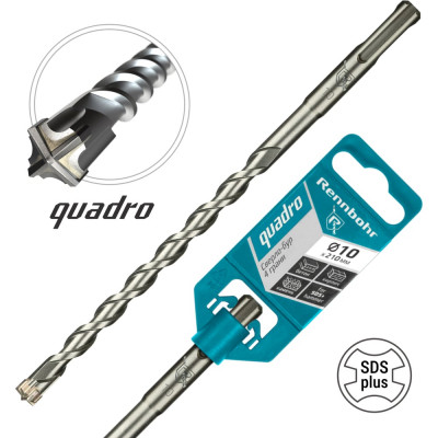 Бур Quadro (10x210 мм; SDS+) RENNBOHR 511021