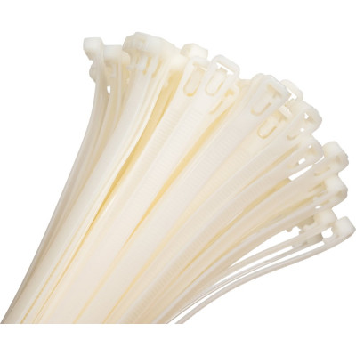 Нейлоновые разъемные стяжки FORTISFLEX КСР 7.5х300 белый 100 штук 60632