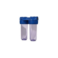 2 Корпуса АКВА ПРО 10SL ХВС 1/2" 3-х элемент. прозрач. ключ и скоба MY-H10A02 402