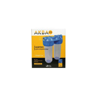 2 Корпуса АКВА ПРО 10SL ХВС 1/2" 3-х элемент. прозрач. ключ и скоба MY-H10A02 402