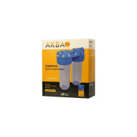 2 Корпуса АКВА ПРО 10SL ХВС 1/2" 3-х элемент. прозрач. ключ и скоба MY-H10A02 402