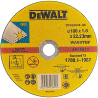 Круг отрезной по металлу INDUSTRIAL, 180х1.6х22 мм DEWALT DT42380Z