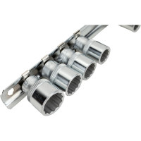 Набор головок 1/4", 12 гранные, дюймовые, на планке,11 шт. FORCE 21110