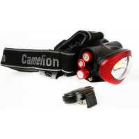 Налобный фонарь Camelion LED5382, черный, COB, 4 режима, 3XLR03 в комплекте, пластик, блистер 13366