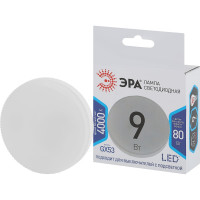 Светодиодная лампочка ЭРА STD LED GX-9W-840-GX53 GX53 9Вт таблетка нейтральный белый свет Б0020595