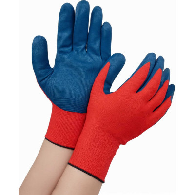 Вязаные нейлоновые перчатки с нитриловым покрытием Gigant, размер 10, G-032 (Россия)