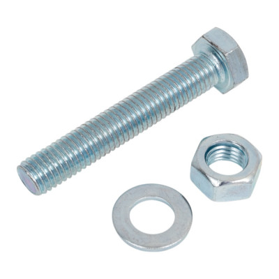 Болт с ш/г полная резьба Качественный КРЕПЕЖ набор DIN 933 12х70 7 шт 0301083 КЧ