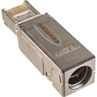 Коннектор NIKOMAX RJ45/8P8C под витую пару, полный экран, металлик NMC-RJ88SE2-NT-MT