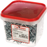 Саморез ШУЦ ГОСКРЕП 5.0х60, 300 шт., б.пл.конт. 1000 мл 1-0031150