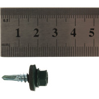 Кровельный саморез ГОСКРЕП 5.5х19 RAL 6005 зеленый мох, 300 шт., б.пл.конт. 1000 мл 2-0017040