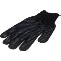 Перчатки Без бренда нейлон, ПВХ точка, 13 класс, чёрные, XL 67848