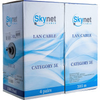 Кабель SkyNet Light FTP outdoor 4x2x0,46, медный, FLUKE TEST, кат.5e, однож., 305 м, box, черный CSL-FTP-4-CU-OUT