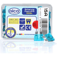 Флажковые предохранители Alca 15 А, 100 шт. 692000
