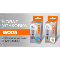 Светодиодная лампа Wolta LED Груша, A60, 9Вт, 4000К Дневной белый свет, BL, E27 25S60BL9E27