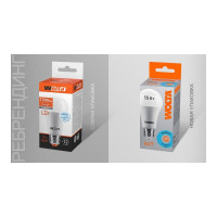 Светодиодная лампа Wolta LED груша, BL, 15Вт, 6500К Холодный белый свет, А60, E27 25W60BL15E27