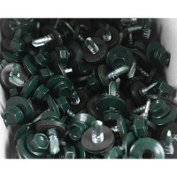 Кровельный саморез Саморезик 5,5х19 RAL6005 зелёный мох 250шт SKRAL6005-5,5х19-250