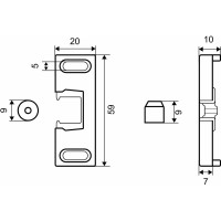 Балконная малая защелка Фабрика замков BL S СТ-00000323