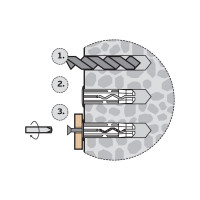 Дюбель универсальный ЕВРОПАРТНЕР Multi Plug 6x25mm белый, 100шт 76091196