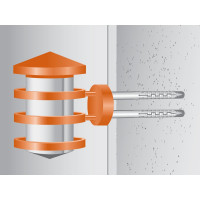 Нейлоновый распорный дюбель для сквозного монтажа с шурупом ЕВРОПАРТНЕР PNDS 8x60mm, 350 шт 86877