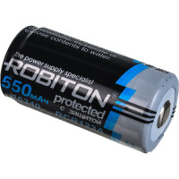 Аккумулятор ROBITON 16340 550мАч с защитой, 3.7В, BL2, 2шт 12224