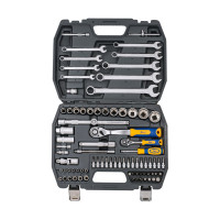 Набор инструмента 1/2 Dr и 1/4 Dr 82 предметов с 12 гранными головками KRAFT KT 700681