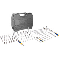 Набор инструмента 1/2 Dr и 1/4 Dr 82 предметов с 12 гранными головками KRAFT KT 700681